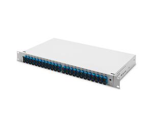 Digitus LWL Spleißbox 1HE bestückt 24x SC DX OS2 grau