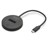 DIGITUS M.2 NVMe/SATA USB-C Docking Station - USB 3.2 Gen2-10 Gbit/s - M.2 formatos 2242, 2260, 2280 & 22110 - Capacidad máx. 4TB - para PC, portátil, videoconsolas - Hotswap - Plug & Play - Negro