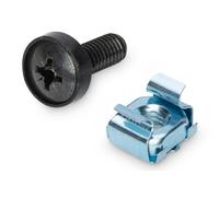 Digitus M6 Juego de instalación de tornillos, 50 piezas, tornillos negros, tuercas de jaula y arandelas
