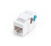 Digitus Módulo Keystone Cat-5e sin apantallar - Toma RJ45-100 MHz 1GBase-T - AWG 26-22 - Montaje sin herramientas - Blanco