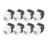 DIGITUS Módulo Keystone Cat 6 - 8 Unidades - sin blindaje | 253 MHz 1GBase-T - Sin herramientas - LSA - Conector hembra RJ45 - AWG 26-22 - 1 Gbit/s - Para paneles de conexión