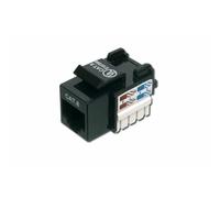 CAT 6 Keystone Jack, unshielded RJ45 to LSA, color black