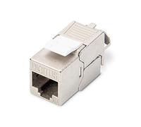 DIGITUS Módulo Keystone Cat 6A - 1 unidad - Blindado - 500 MHz 10Base-T | Sin herramientas - LSA - PoE++ - AWG 26-22 - Conector hembra RJ45 - 10 Gbit/s - Para cajas de conexión y paneles de conexión
