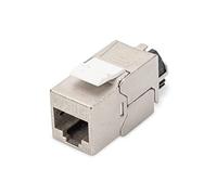 DIGITUS Módulo Keystone Cat 6A - 1 Unidad - Blindado - LSA - PoE++ | Organizador de cables - Sin herramientas AWG 26-22 - Conector hembra RJ45 - 500 MHz 10Base-T - 10 Gbit/s