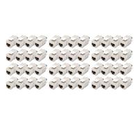 DIGITUS Módulo Keystone Cat 6A - 48 unidades - Blindado - 500 MHz 10Base-T | Sin herramientas - LSA - PoE++ - AWG 26-22 - Conector hembra RJ45 - 10 Gbit/s - Para cajas de conexión y paneles de conexión