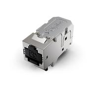 DIGITUS Módulo Keystone Premium Cat 6A - 1 unidad - Certificado GHMT-PVP | Blindado - Comprobación al 100 % - Sin herramientas especiales - PoE++, 4PPoE - AWG 26-22 - Módulo RJ45 - 10 Gbit/s - 500 MHz