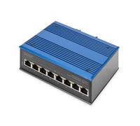 DIGITUS Network Switch - 8-Port Fast Ethernet - DIN Rail Mounting - Terminal Blo
