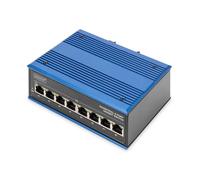 DIGITUS Network Switch - 8-port gigabit Ethernet - DIN rail mounting - terminal