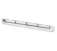Digitus Panel de conexiones modular 19" 24 puertos para módulos Keystone blindado Rack 1U gris