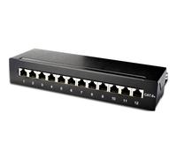 Digitus - Panel de conexión CAT 6A de sobremesa, clase EA, apantallado, negro