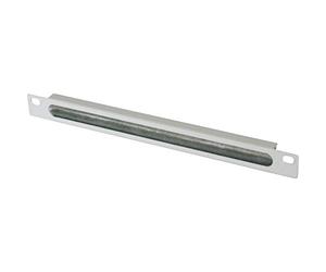 DIGITUS Panel de Paso de Cables con regleta de cepillos - 10 Pulgadas, 0,5U | Pasacables de 12 mm - con material de fijación - Para armarios de red de 10 pulgadas (254 mm) - Gris