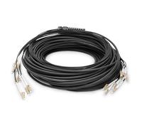 Digitus Patch Cable de Fibra Óptica Preconfeccionado, Largo 100 m, OM4 Multimodo, 8 Fibras, Conectores LC/UPC a LC/UPC, Color Negro