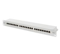 DIGITUS Patchpanel Cat 5e, 24-puerto, 19", 1U, blindado, Gris