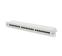 DIGITUS Patchpanel Cat 5e, 24-puerto, 19", 1U, blindado, Gris