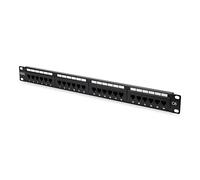 DIGITUS Patchpanel Cat 6, 24-puerto, 19", 1U, sin blindado, Negro