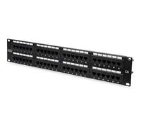 DIGITUS Patchpanel Cat 6, 48-puerto, 19", 2U, sin blindado, Negro Cat 6 - Sin Bl