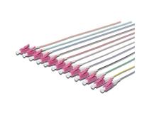 DIGITUS FO Latiguillos, 12 piezas, LC, Simplex, OM4, código de color DIN IEC 304, Fibra óptica, tecnología de redes, longitud 2m