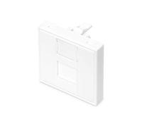 DIGITUS Placa frontal para DN-93802-5 - 1 puerto - 45 x 45 mm - Distribución francesa - Campo para etiquetas - Para módulos Keytone - Blanco puro