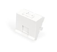 DIGITUS Placa Frontal para DN-93802-5-SH - 1 Puerto - 45 x 45 mm - En ángulo - Campo de Etiquetas - para módulos Keystone y Multimedia - Blanco Puro
