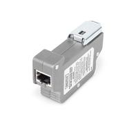 DIGITUS PoE surge protection - up to 10 kV - 2X RJ45 port - PoE++ - DIN rail mou