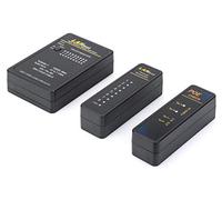 DIGITUS Probador de Red y probador de Cables - Dispositivo de Prueba PoE - exploración automática - RJ45 RJ11 ISDN BNC - Cable de Red LAN Cable coaxial