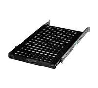 DIGITUS Professional - Baldas extraíbles para armarios de 483 mm (19") - DN-19 TRAY-2-1000SW - Accesorio delantero y trasero, carga 65 kg, desde 1000 mm profundidad, 1 unidades de altura, color negro