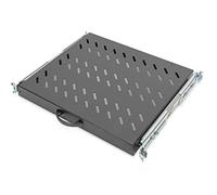 DIGITUS Professional - Baldas extraíbles para armarios de 483 mm (19") - DN-19 TRAY-2-600-SW - Accesorio delantero y trasero, carga 25 kg, desde 600 mm profundidad, 1 unidades de altura, color negro