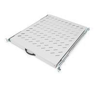 DIGITUS Professional - Baldas extraíbles para armarios de 483 mm (19") - DN-19 TRAY-2-800 - Accesorio delantero y trasero, carga 25 kg, desde 800 mm profundidad, 1 unidades de altura, color gris