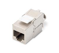 DIGITUS Módulo Keystone Cat-6A blindado - 1 unidad - Versión estándar - Conector RJ45 - 500 MHz 10GBase-T - AWG 26-22 - Diseñable - Con sujetacables - Montaje sin herramientas
