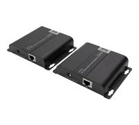 DIGITUS DS-55124 Extensor HDMI - Divisor HDMI - UHD 4K 30 Hz - 120 m a través de cable LAN - Ilimitado a través de Ethernet (IP-capaz) - Set: Transmisor y Receptor - Loop-Out, infrarrojos IR, PoE