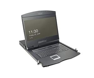 Digitus Professional DS-72211-4IT - KVM-Konsole mit KVM-Switch - 8 Anschlüsse - Italienisch - 48,3 cm (19") - Rack - einbaufähig - 1366 x 768 - 1000:1 - Schwarz, RAL 9005 - 1U (DS-72211-4IT) marca DIG