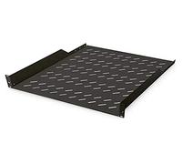 DIGITUS Professional - Estantería para fijación permanente a armarios de 483 mm (19") - DN-19 TRAY-2-55-SW - Adjunto en frente, carga 25 kg, desde 800 mm profundidad, 2 unidades de altura, color negro