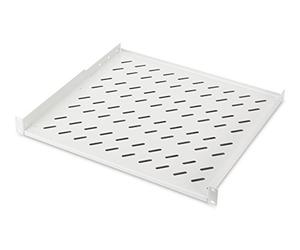 DIGITUS Professional - Estantería para fijación permanente a armarios de 483 mm (19") - DN-97614 - Adjunto en frente, carga 15 kg, desde 600 mm profundidad, 1 unidades de altura, color gris