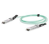 DIGITUS QSFP28 AOC cable - 4 canales 850nm VCSEL array - full duplex - 100 Gbps - 10m - sin plomo - SFF-8431 SFP+ - SFF-8432 SFP+ - Cable de fibra óptica - Color turquesa