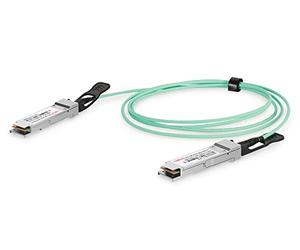 DIGITUS QSFP28 AOC cable - 4 canales 850nm VCSEL array - full duplex - 100 Gbps - 10m - sin plomo - SFF-8431 SFP+ - SFF-8432 SFP+ - Cable de fibra óptica - Color turquesa