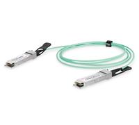 DIGITUS QSFP28 AOC cable - 4 canales 850nm VCSEL array - full duplex - 100 Gbps - 1m - sin plomo - SFF-8431 SFP+ - SFF-8432 SFP+ - cable de fibra óptica - turquesa