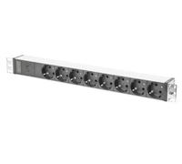 Digitus regleta 19' - 8 tomas (rojo) - 1u - 250vac - 50/60hz - 16a - 4