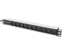 Digitus regleta de enchufes con perfil de aluminio, 10 tomas, enchufe