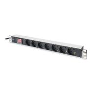 Digitus regleta de enchufes con perfil de aluminio y conmutadores, tom