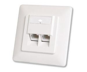 Digitus Roseta Empotrable Cat6 2 x RJ45 Angulo Hembra