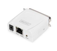 DIGITUS Servidor de impresión Fast Ethernet con puerto paralelo, 1 x RJ45, 1 x D