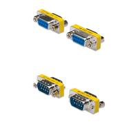 DIGITUS Set: D-Sub 9 Gender-Changer - Adaptador - Conector Hembra de 9 Polos - RS-232 - RS-485 - TTL - Carcasa metálica - 5X (Hembra a Hembra) - 5X (Macho a Macho)