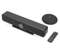 DIGITUS Sistema de videoconferencia Video Bar Pro - UHD 4K 30 Hz | Cámara web ePTZ, 1 micrófono de mesa y 4 micrófonos internos, altavoz interno de 5 W, enfoque y zoom automáticos