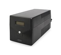 DIGITUS Sistema SAI - 1000 VA 600 W - 4 tomas de corriente | Sistema de alimentación ininterrumpida - Line-Interactive - AVR - Software para SAI - USB, RJ11