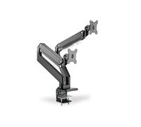 DIGITUS Soporte de mesa para monitor doble con muelle neumático 2x 35", 2x 15 kg máx. negro