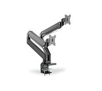 DIGITUS Soporte de mesa para monitor doble con muelle neumático 2x 35", 2x 15 kg máx. negro