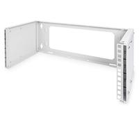 DIGITUS Soporte de parches para montaje en pared - 4 U - 19 pulgadas - profundidad regulable de 225 a 399 mm - 15 kg de capacidad de carga - apilable - sin montar - gris