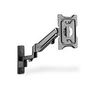 DIGITUS Soporte de pared para monitor con muelle de presión de gas y brazo giratorio - para pantallas de 17-43" - 23 kg de carga máx. - VESA 75x75 & 100x100 - giratorio, inclinable, orientable - negro