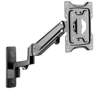 DIGITUS Soporte de pared para monitor con muelle de presión de gas y brazo giratorio - para pantallas de 17-43" - 23 kg de carga máx. - VESA 75x75 & 100x100 - giratorio, inclinable, orientable - negro