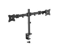 Digitus Soporte Dual con Sujeción Inclinable para Monitores 15"/27" VESA 100x100 Max 16Kg